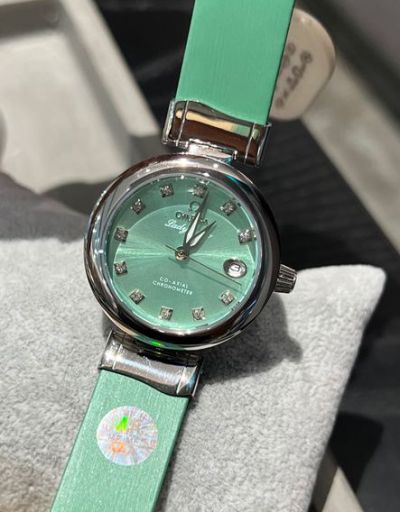 Omega De Ville Ladymatic 34mm Pine Green/Galcial Blue/Macaron Pink/Grape Purple Dial Smooth Bezel Watch